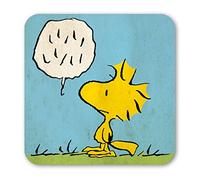 Logoshirt® Peanuts I Woodstock I Bolla verbale I Sottobicchiere I Coaster I Sughero I 10x10cm I Stampa Resistente I Disegno Originale su Licenza