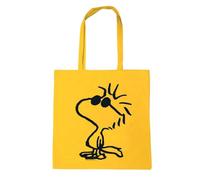 Logoshirt® Peanuts I Woodstock I Occhiali da sole I Borsa in cotone I Stampata I Manici lunghi I giallo I Design originale su licenza