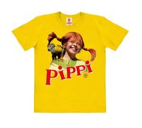 Logoshirt®️ Pippi Calzelunghe I Signor Nilsson I Maglia I T-Shirt Stampate I Bambini I Ragazzo I Giallo I Design Originale su Licenza I Taglia 110-12 Anni