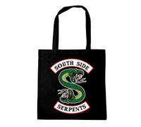 Logoshirt® Riverdale I South Side Serpents I Borsa in cotone I Stampata I Manici lunghi I nero I Design originale su licenza