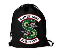 Logoshirt® Riverdale I South Side Serpents I Sacca sportiva I Stampata I AZU-free I nero I Design originale su licenza