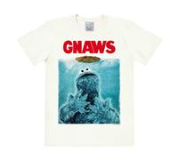 Logoshirt® Sesamo apriti I Cookie Monster I GNAWS I Maglietta I T-Shirt Stampate I Donna e Uomo I Bianco I Design Originale su Licenza I Taglia XL