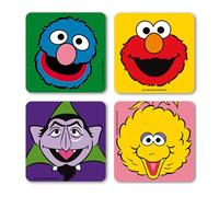 Logoshirt® Sesamo Apriti I Volti 2 I Set di 4 I Sottobicchieri I Coaster I 10x10cm I Disegno Originale su Licenza