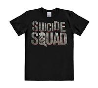 Logoshirt - Suicide Squad T-Shirt Uomo - Logo - Squadra Suicida Maglia - DC Comics - Nero - Design Originale Concesso su Licenza, Taglia L