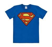 Logoshirt T-Shirt Superman Logo - Maglia DC Comics - Il Supereroe - Maglietta Girocollo Azzurro - Design Originale Concesso su Licenza, Taglia 5XL