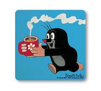 Logoshirt® Una piccola Talpa I Krtek I Caffè I Blu I Sottobicchiere I Coaster I Sughero I 10x10cm I Stampa Resistente I Disegno Originale su Licenza