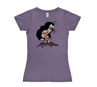 Logoshirt® Una Piccola Talpa I Krtek I Collina I Maglietta Stampata I Donna I Viola I Design Originale su Licenza I Taglia L
