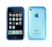 Logotrans Cubic Series Cover in silicone e pellicola di protezione per Apple iPhone 3G / 3Gs, colore: Blu