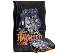 LOGOVISION Beetlejuice Haunted House Party Coperta super morbida al tatto setoso - 91 x 147 cm