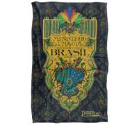 LOGOVISION Fantastic Beasts The Secrets Of Dumbledore Brazil Ministry Flag Coperta super morbida al tatto setoso - 91 x 147 cm