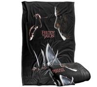 LOGOVISION Freddy Vs Jason Face Off Coperta super morbida al tatto setoso - 91 x 147 cm