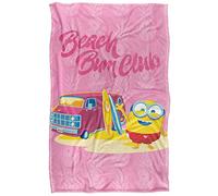 LOGOVISION Minions Beach Bum Bob Coperta super morbida al tatto setoso - 91 x 147 cm