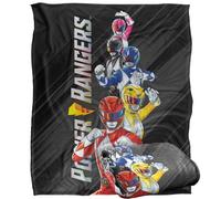 LOGOVISION Power Rangers Ranger Stack Coperta super morbida al tatto setoso - 152 x 127 cm