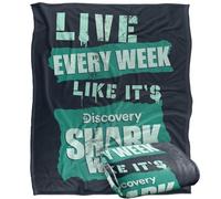 LOGOVISION Shark Week: Television Series Live Every W operta super morbida al tatto setoso - 152 x 127 cm