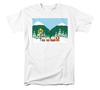 LOGOVISION South Park Bus Stop T Shirt, White, Bianco, 3XL Unisex-Adulto