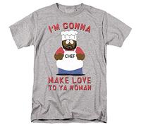 LOGOVISION South Park Make Love T Shirt, Grigio (Athletic Heather), XXL Unisex-Adulto