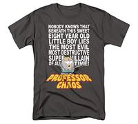 LOGOVISION South Park Professor Chaos T Shirt, Charcoal, Carbone, M Unisex-Adulto