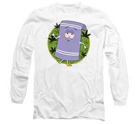 LOGOVISION South Park Towelie Long Sleeve T Shirt, White, Bianco, XL Unisex-Adulto