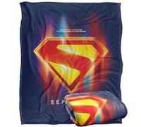 LOGOVISION Superman 2025 Glowing Shield Choices Coperta super morbida al tatto setoso - 152 x 127 cm