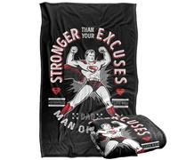 LOGOVISION Superman Father'S Day Superman Stronger Than Excuses Coperta super morbida al tatto setoso - 91 x 147 cm