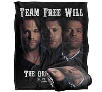 LOGOVISION Supernatural Sam Dean Castiel Original Trio Coperta super morbida al tatto setoso - 152 x 127 cm
