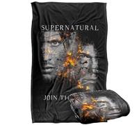 LOGOVISION Supernatural Sam Dean Cracking Portraits Coperta super morbida al tatto setoso - 91 x 147 cm