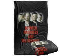 LOGOVISION Supernatural Sam Dean Crowley Castiel Between Darkness Coperta super morbida al tatto setoso - 91 x 147 cm