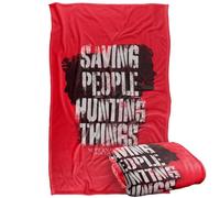 LOGOVISION Supernatural Sam Dean Silhouette Saving People Coperta super morbida al tatto setoso - 91 x 147 cm