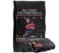 LOGOVISION The Vampire Diaries All I Want For Christmas Is Stefan Salvatore Coperta super morbida al tatto setoso - 91 x 147 cm