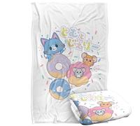 LOGOVISION Tom And Jerry Gokko Yum Donuts Coperta super morbida al tatto setoso - 91 x 147 cm