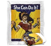 LOGOVISION WONDER WOMAN Silky Touch - Coperta super morbida, 152 x 127 cm