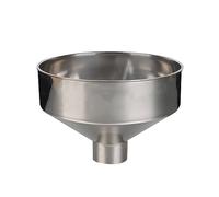 LOGSEE Imbuto Grande in Acciaio Inox Imbuto di Grande Calibro per Uso Cucina Imbuto Alimentare per Il trasferimento di ingredienti liquidi e secchi, Diametro 25cm (Color : Silver, Size : 25/5cm)
