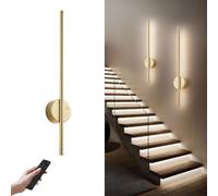 LOGT Appliques Murales d'intérieur Lampes Murales Rechargeables par USB Lampe de Chevet Moderne Rechargeable Sans Perçage Lit Lampe Sans électricité Éclairage Mural Longues Bandes,D'oro,60CM