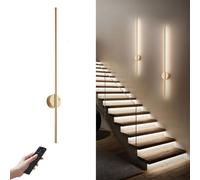 LOGT Appliques Murales d'intérieur Lampes Murales Rechargeables par USB Lampe de Chevet Moderne Rechargeable Sans Perçage Lit Lampe Sans électricité Éclairage Mural Longues Bandes,D'oro,100CM