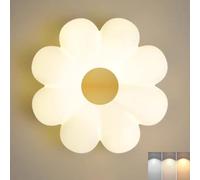 LOGT Lampada da Parete Fiore LED 3 Temperatura Colore Dimmerabile Luce da Parete 3000K/4500K/6000K Paralume Acrilico Lampada da Letto Moderna Firenze Illuminazione da Parete Ragazzo Ragazza