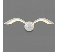 LOGT Lampada da parete LED con Gabbiano Lampada da parete con uccello Design Animali Luce Bianca Calda 3000K Illuminazione decorativa da parete Gabbiano creativo Paralume in acrilico Lampada,Weiß 50cm