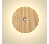 LOGT Lampada da parete ricaricabile a LED con rilevatore di movimento, Applique in legno da interno USB ricaricabile senza fili luce scale parete luce notturna magnete a batteria 3000K,B