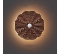 LOGT Lampada da parete ricaricabile a LED con rilevatore di movimento, Applique in legno da interno USB ricaricabile senza fili luce scale parete luce notturna magnete a batteria 3000K,A2
