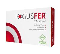 Logusfer Integratore Ferro e Acido Folico 20 Capsule