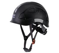 LOHASTAR Elmetto rigido di sicurezza per costruzione, ventilato, approvato ANSI Z89.1, elmetto rigido OSHA, nero (A2 nero)