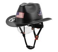 LOHASTOUR Casco rigido da cowboy, approvato OSHA, cappello rigido a tesa intera con visiera, casco di sicurezza a 4 punti con cricchetto, per uomini e donne, ANSI Z89.1