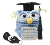LOHENYOR Regalo di laurea 2025, regalo di laurea e gufo positivo + portafortuna, regalo motivazionale per gli esami superati, regalo di laurea, decorazione per la camera degli studenti