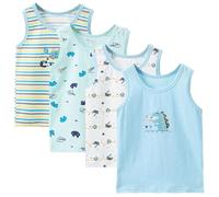 Lohhbve 2-10 Anni Ragazzi Gilet 4 Pacchetto Bambini Top Camicia di Cotone Senza Maniche Morbido Traspirante Bambino Bambini Camicie Intime