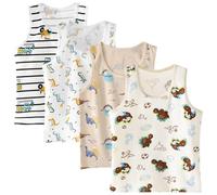 Lohhbve 2-10 Anni Ragazzi Gilet 4 Pacchetto Bambini Top Camicia di Cotone Senza Maniche Morbido Traspirante Bambino Bambini Camicie Intime