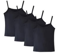 Lohhbve 4 Pack Bambini Classic Solid Camisole Undershirt per 2-10 Anni Ragazze del Bambino Cotone Racerback Tank Top Multipack