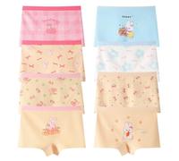 Lohhbve Cotone Morbido Baby Boyshort Ragazze Brief 8 Pack Toddler Knickers Bambini Cute Mutandine Traspiranti Biancheria Intima per 2-12 Anni