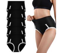 Lohhbve Donne a Vita Alta Knickers in Pizzo Bianco 5 Pack Slip Elasticizzati Full Coverage Panties Comodi Biancheria Intima Sexy