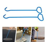 LOHISHILO Gancio di copertura per pozzetto - 2 pezzi, gancio singolo da 61 cm, diametro: 5/8" con resistente acciaio legato esagonale, coperture per pozzetto e copertura per scarico tempesta, ganci di