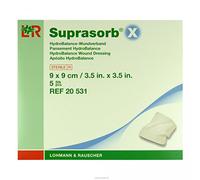 Lohmann & Rauscher MEDICAZIONE HYDROBALANCE STERILE COMPRESSA SUPRASORB X 9X9 CM 5 PEZZI