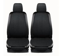 LohxA Auto Coprisedile per Jeep Compass MP 552 2017~2022, Cuscini del Sedile Posteriore Anteriore, Cuscini protettivi del Sedile, Antiscivolo 3 Pezzi/Set, D-Black-2 Seats